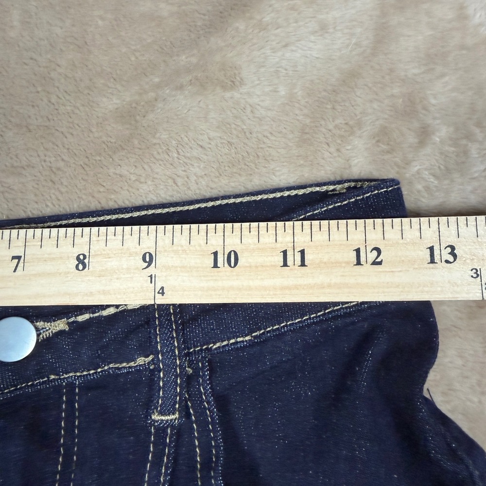 Commense Women Dark Blue Wide Leg Jeans Contrast Stitch Trousers XS - Picture 4 of 9